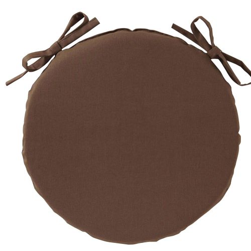 Lot de 2 Galettes Rond Marron Taupe En Coton