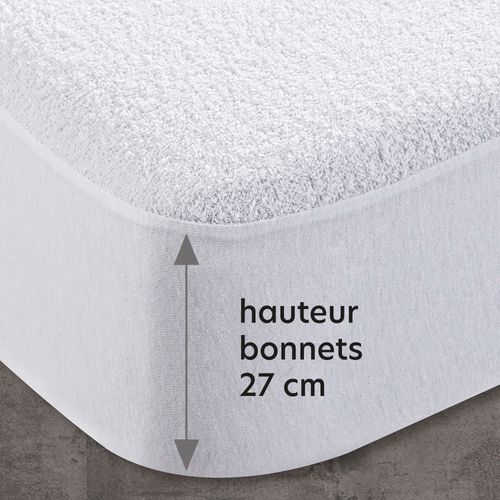 Protège Matelas 140x190 Blanc En Coton