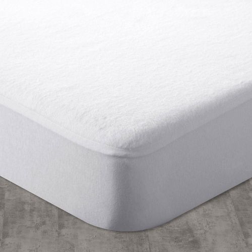 Protège Matelas Grands Bonnets 160x200x30 Blanc En Coton