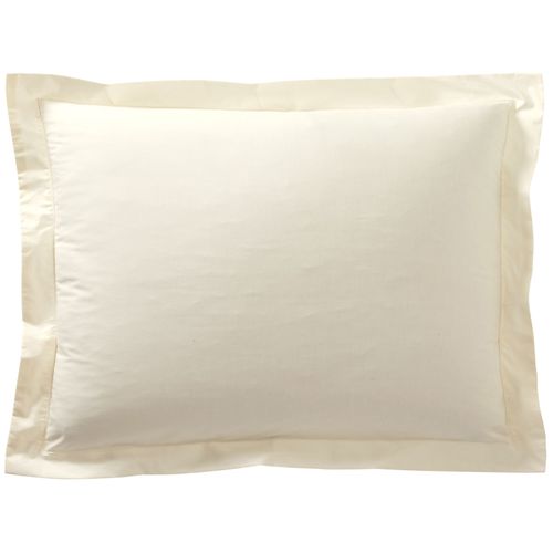 Taie Volant 63x63 Blanc Ivoire En Coton