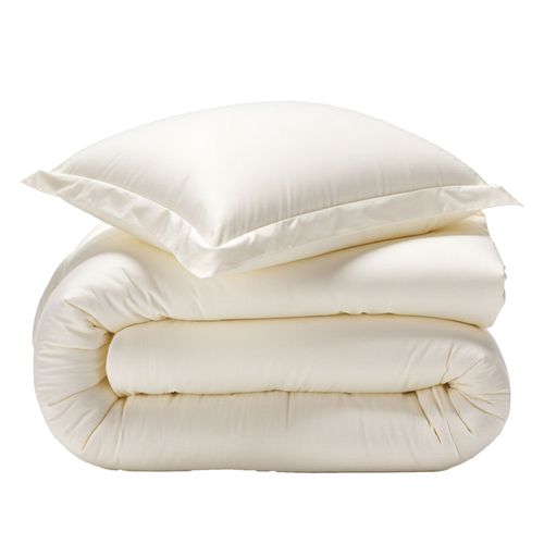 Housse De Couette 200x200 Blanc Ivoire En Coton