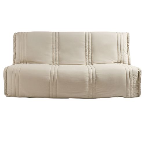 Housse BZ 2 Places Beige Chiné En Coton