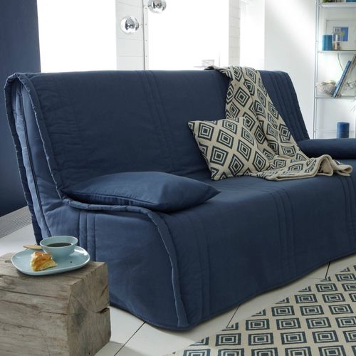 Housse De Coussin 35x60 Bleu En Coton