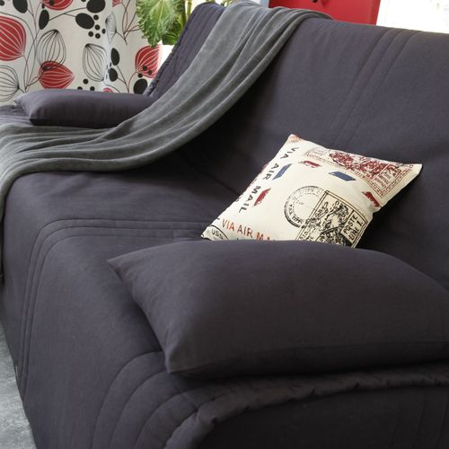 Housse De Coussin 35x60 Gris En Coton