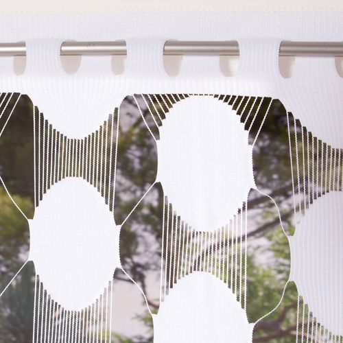 Voilage Droit 44x90 Blanc En Polyester