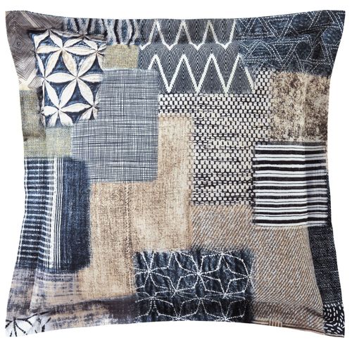 Taie Volant 50x70 Bleu En Coton