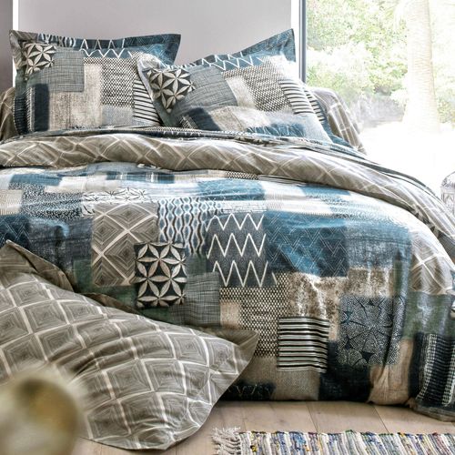 Housse De Couette 260x240 Bleu En Coton