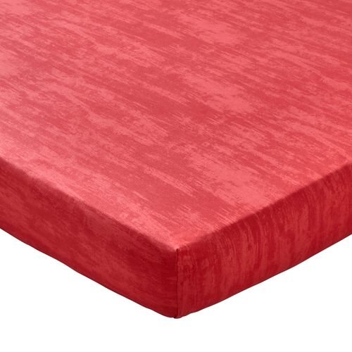 Drap-housse 90x190x28 Orange Terracotta En Coton