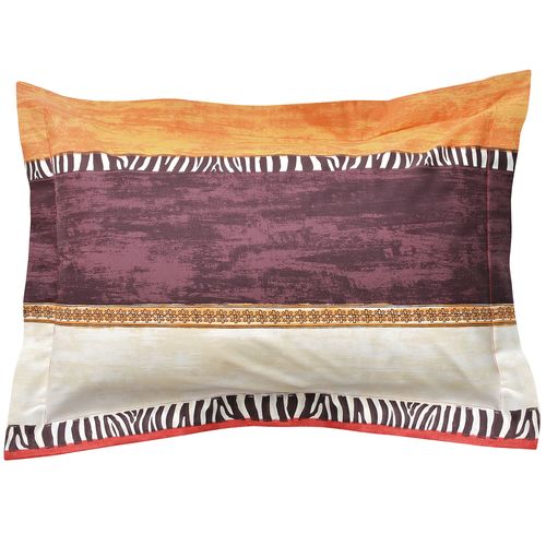 Taie Volant 63x63 Orange Terracotta En Coton