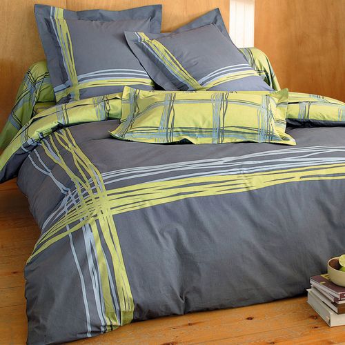 Housse De Couette 200x200 Gris En Coton