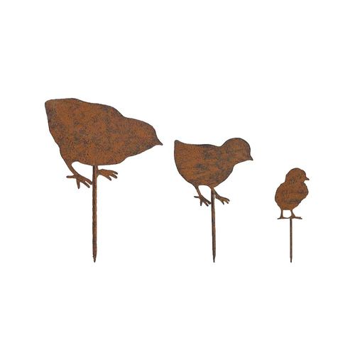 Set 3 Piques Pour Jardinière Famille Oiseaux