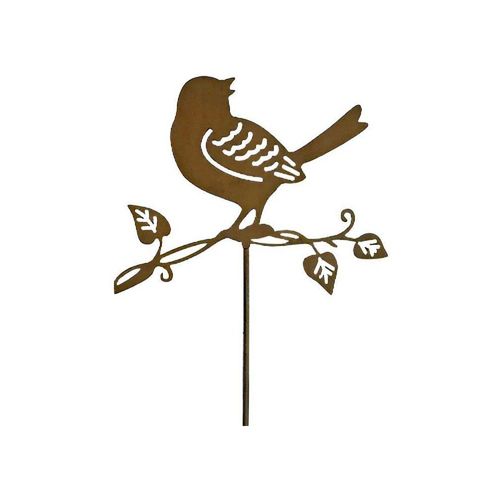 Tuteur Déco Oiseau Sur Branche En Fer 36 X 102 Cm