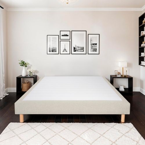 Sommier Tapissier Sisal 140x190 Cm Ep. 18 Cm Beige (pieds Non Inclus)