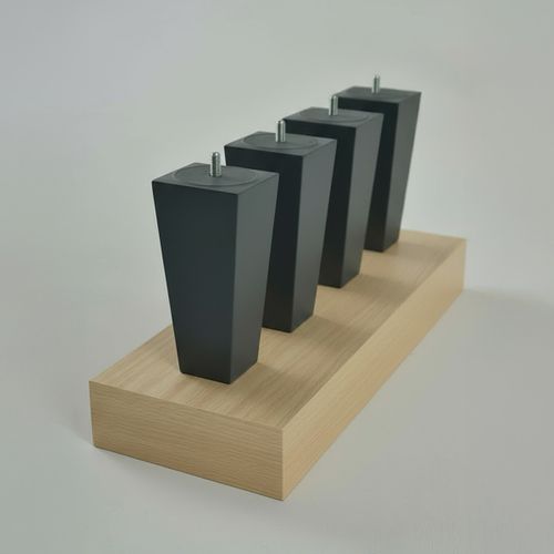 Pied De Lit Triangulaire Gris Hauteur 16 Cm (vendu à L'unité)