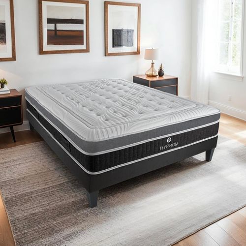 Ensemble Elégance 90x200 Cm Matelas Mousse + Sommier Bois
