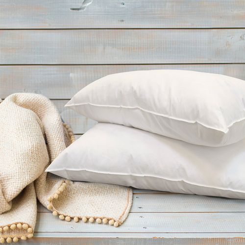 Lot De 2 Oreillers Alaska 60x60 Cm Fibres Creuses Polyester