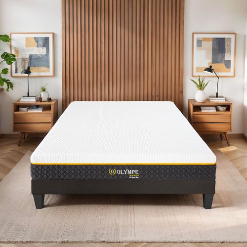 Ensemble Olympe 160x200 Cm Matelas Mousse + Sommier Bois