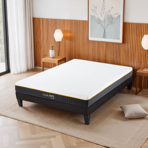 Ensemble Olympe 160x200 Cm Matelas Mousse + Sommier Bois