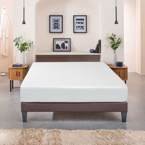 Ensemble Absolu 140x200 Cm Matelas Mousse + Sommier Bois
