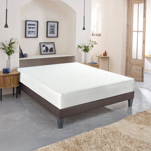 Ensemble Absolu 140x200 Cm Matelas Mousse + Sommier Bois