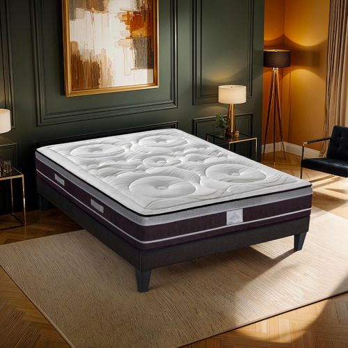 Ensemble Divin 140x190 Cm Matelas Ressorts  + Sommier Bois