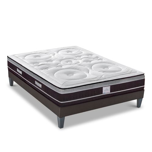 Ensemble Divin 140x190 Cm Matelas Ressorts  + Sommier Bois