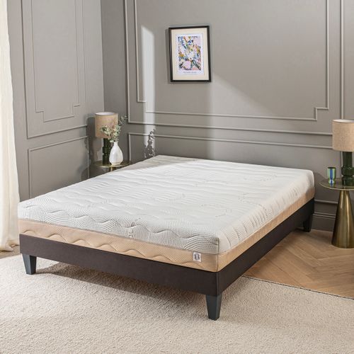 Ensemble Leman 160x200 Cm Matelas Mousse + Sommier Bois