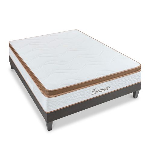 Ensemble Zermatt 160x200 Cm Matelas Mousse + Sommier Bois