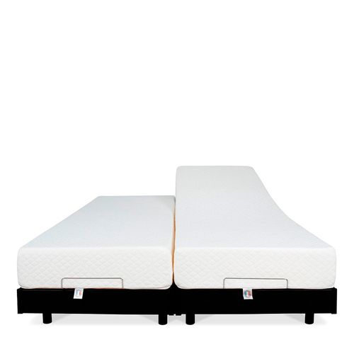 Ensemble Duo Matelas Mousse Accueil Mémoire De Forme + Sommiers Électriques Flex 2x80x200 Cm