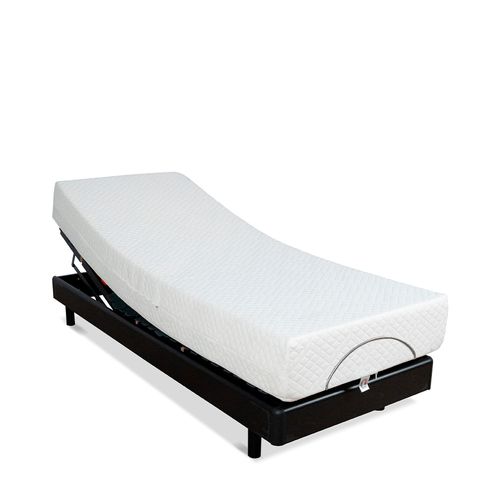 Ensemble Matelas Mousse Accueil Mémoire De Forme + Sommier Électrique Bodysoft 90x190 Cm