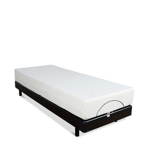 Ensemble Matelas Mousse Accueil Mémoire De Forme + Sommier Électrique Bodysoft 90x190 Cm