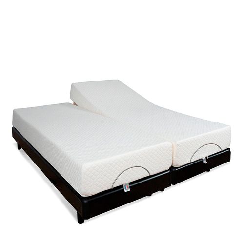 Ensemble Duo Matelas Mousse Accueil Mémoire De Forme + Sommiers Électriques Bodysoft 2x90x190 Cm