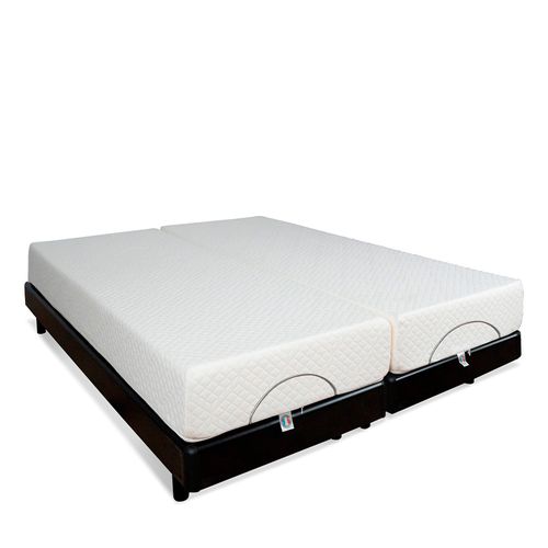 Ensemble Duo Matelas Mousse Accueil Mémoire De Forme + Sommiers Électriques Bodysoft 2x90x190 Cm