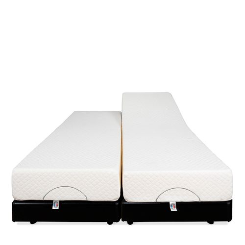 Ensemble Duo Matelas Mousse Accueil Mémoire De Forme + Sommiers Électriques Bodysoft 2x90x190 Cm