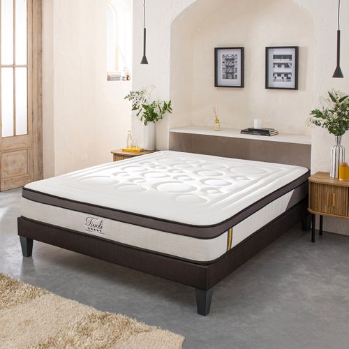 Ensemble Tivoli 180x200 Cm Matelas Mousse + Sommier Bois