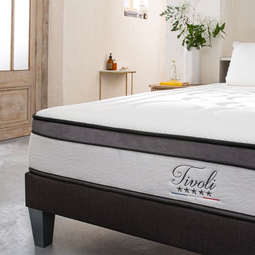 Ensemble Tivoli 180x200 Cm Matelas Mousse + Sommier Bois