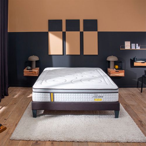 Ensemble Reina 2.0 140x200 Cm Matelas Ressorts  + Sommier Bois