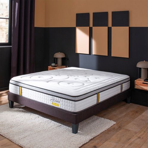 Ensemble Reina 2.0 140x200 Cm Matelas Ressorts  + Sommier Bois
