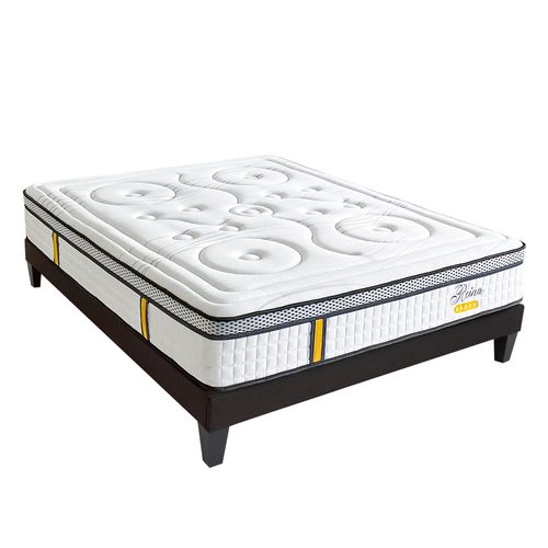Ensemble Reina 2.0 140x200 Cm Matelas Ressorts  + Sommier Bois
