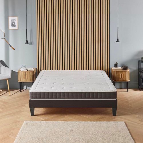 Ensemble Intuition 140x190 Cm Matelas Mousse + Sommier Bois