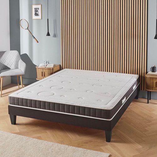 Ensemble Intuition 140x190 Cm Matelas Mousse + Sommier Bois