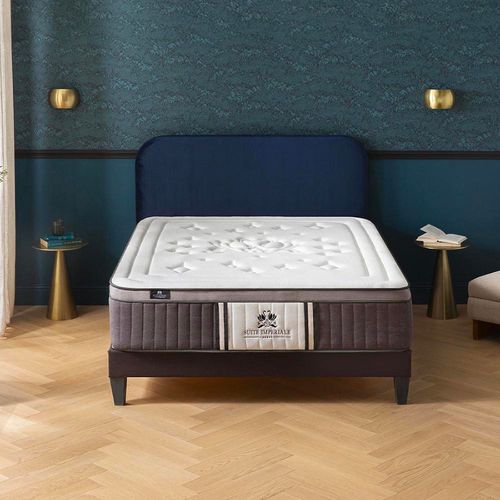 Ensemble Suite Impériale 160x200 Cm Matelas Ressorts + Sommier Bois