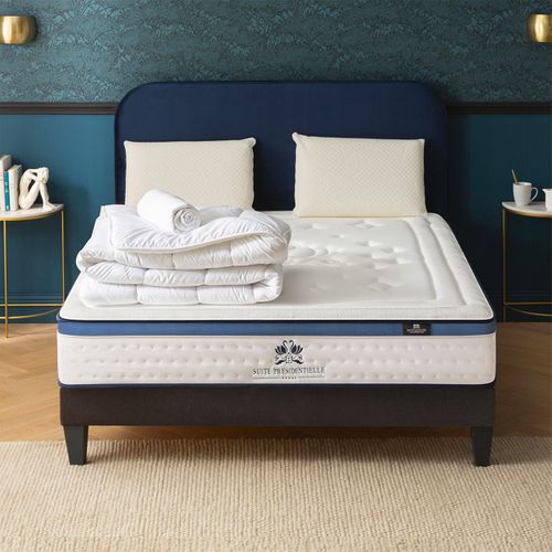 Pack Suite Présidentielle 140x200 Cm Matelas Mousse + Sommier Bois + Accessoires