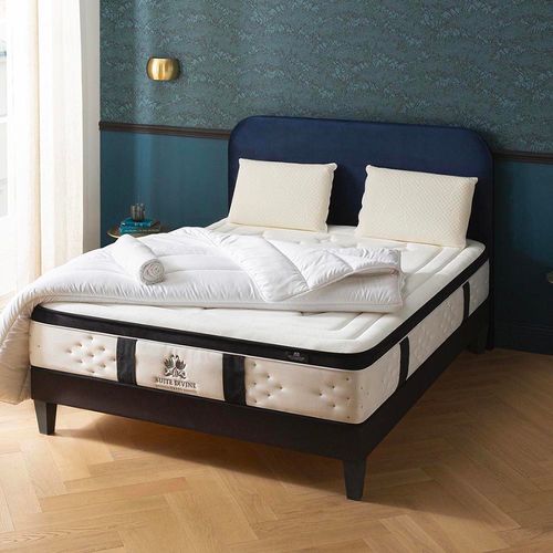 Pack Suite Divine 140x200 Cm Matelas Mousse + Sommier Bois + Accessoires