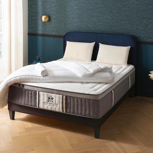 Pack Suite Impériale 90x200 Cm Matelas Ressorts  + Sommier Bois + Accessoires