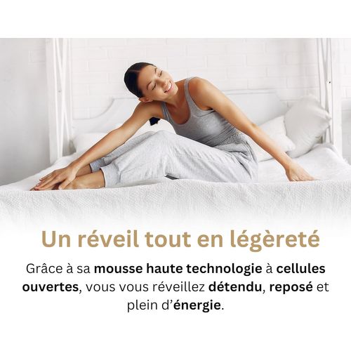 Ensemble Matelas Altesse Mousse Accueil Mémoire De Forme Ferme Et Sommier En Kit 90x200cm