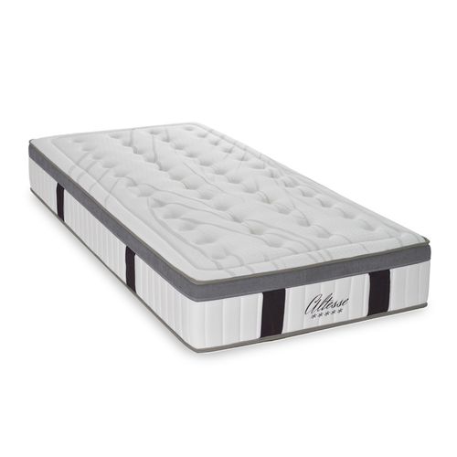 Ensemble Matelas Altesse Mousse  Accueil Mémoire - 26 Cm Et Kit Bois Blanc - 140 X 190 Cm