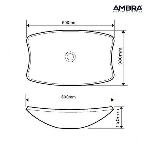Morea - Vasque Rectangulaire à Poser