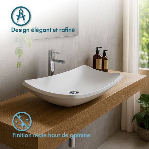 Morea - Vasque Rectangulaire à Poser