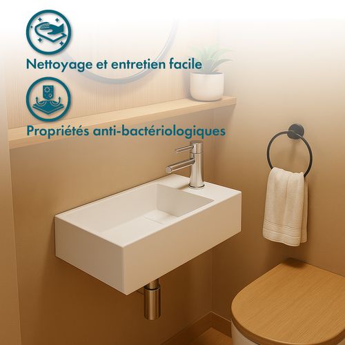 Manea D - Vasque Rectangulaire Suspendue